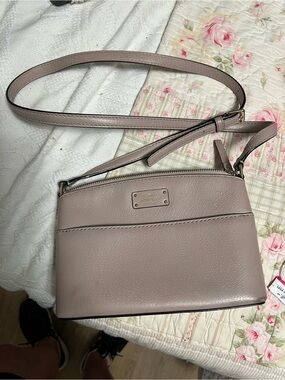 kate spade tanPebbled Leather Crossbody Bag